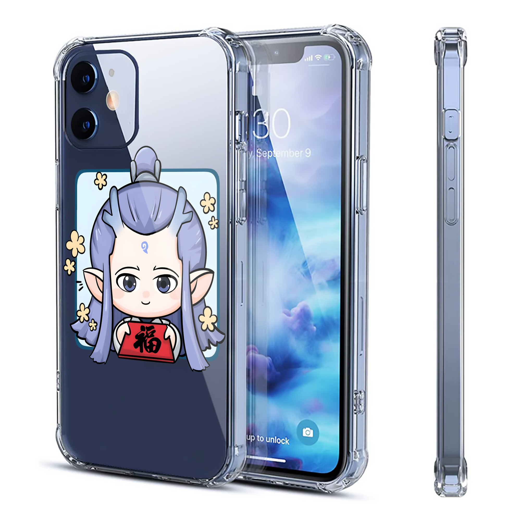 （画像用） Ne Zha 2 ナタ 魔童の大暴れ 【iPhone 12シリーズ対応】透明スマホケース（クリアソフトケース）